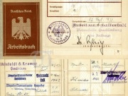 Arbeitsbuch Halberstadt 1935 Fliegerhorstkommandantur Tempelhof 1943