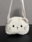 Torebka biały kot kotek dla dziewczynki na ramię torebeczka pluszowa