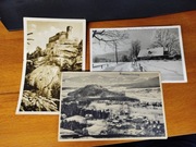 pocztówki x 3 KARKONOSZE Szklarska Poręba Karpacz Zamek Chojnik 1942-54