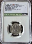 1 marka 1925 D mennicza -grading MS62