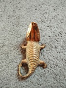 Figurka z mosiądzu krokodyl