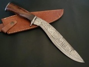 KUKRI DAMAST nóż  myśliwski ze stali damasceńskiej 37cm kuty ręcznie