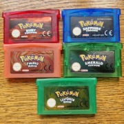 GBA. Pokemony. Komplet 5 szt. Gratisy. Gameboy Advance.