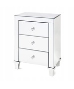 Szafka lustrzana z kryształowymi uchwytami Glamour