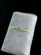 SREBRNA BRANSOLETKA SZNURKOWA Koniczyna