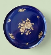 Patera, talerz BAREUTHER HANDARBEIT ECHT KOBALT , złoto 