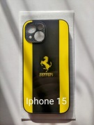 Etui do Iphone 15 z logo Ferrari tempered glass