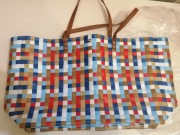 Tchibo TCM torba shoper na zakupy pleciona kolory  duża na plażę 