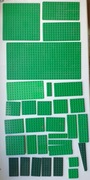 Lego płytki zielone 34 szt duże i małe