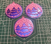 SCRAPKI KRAKÓW Boże Narodzenie Zimowy Pejzaż - Bombki 3 szt. (A145)