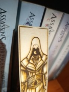 Drewniana zakładka do książki – wzory inspirowane grami, 20x5 cm