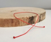 Bransoletka szczęścia wiązana czerwona sznurek talizman amulet kabała 