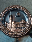 Talerz metalowy ozdobny do powieszenia 