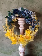 Wianek  niebiesko żółty Ukraina wiklina 