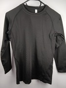 Dziecięcy zestaw sportowy 3w1 czarny bluzka spodnie spodenki elastyczny