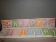 Girlanda baner jednorożec i 4 balony na hel  happy birthday
