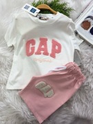 Nowy komplet GAP lato modny stylowy zestaw bluzka + spodenki r. 122