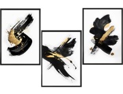 Plakaty tryptyk abstrakcja grafika 3szt.- 30x40cm