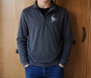 Bluza chłopięca zapinana golf brązowa rozmiar 128