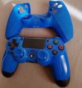 Kontroler / PAD do PS4 / PC niebieski wraz z pokrowcem, stan idealny. BCM!