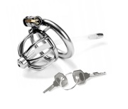 Chastity Cage stalowy pas cnoty klatka na penisa Dilator oring 50mm
