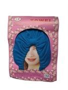 Turban Ręcznik do suszenia włosów mikrofibra niebieski szafirowy na gumce