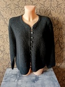 czarny sweter kardigan