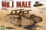 Tank Mark I male with sponson crane & trailer Takom 2031