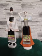 Węgier i węgierka para dużych figurek porcelana Budapest aquincum 