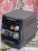 Wieża mini PHILIPS FW-P750 radio wzmacniacz EQ CD działają, deck nie działa