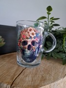 Szklanka kubek Handmade 400ml Gotycka czaszka 
