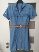 Sukienka jeansowa Sinsay S jak nowa z paskiem okazja