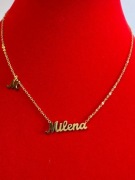 Naszyjnik z imieniem Milena  Stal chirurgiczna