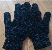 Opaska H&M czarna  rękawiczki czarne 