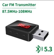 Transmitter Nadajnik FM Bluetooth 5.3 zasilanie z USB