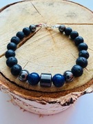 Bransoletka męska wyjątkowa z kamieni naturalnych na prezent amulet 