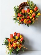 Komplet stroik wianek wiosenny wielkanocny