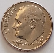 USA 10 centów - ONE DIME 1992 r. "P"