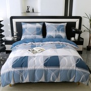 Pościel z satyny bawełnianej geometryczny wzór komplet poduszki 160x200