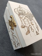 Unikalna skrzyneczka motyw z Harrego Pottera ręcznie wypalana 