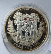 Palau 2$ 2011 Adam i Ewa, Adam& Eve 1/2 Oz,srebro 925, nakł. 1000 szt.