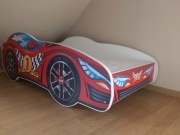 Łóżko wyścigówka ze stelażem 80x160
