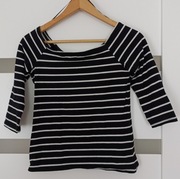 AMISU New Yorker czarny top paski S