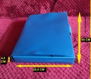 Teczka aktówka plastikowa granatowa na zatrzask