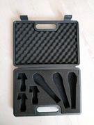 Walizka na 3 mikrofony, plastikowe pudełko