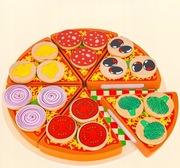 Pizza drewniana Zabawka edukacyjna Zestaw kuchenny Montessori dla 3 latka