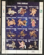 Wyspy Marshalla 2001 - znaki zodiaku, Mi 1482-1493** arkusik