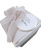 Exploding box urodziny urodzinowy beżowy beż kremowy 