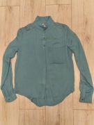 Turkusowa koszula z odzbonymi guzikami, Bershka, rozm. 34/XS