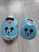 zestaw Disney śliniak z kieszonką 4m+ plastikowy niebieski Myszka Mickey